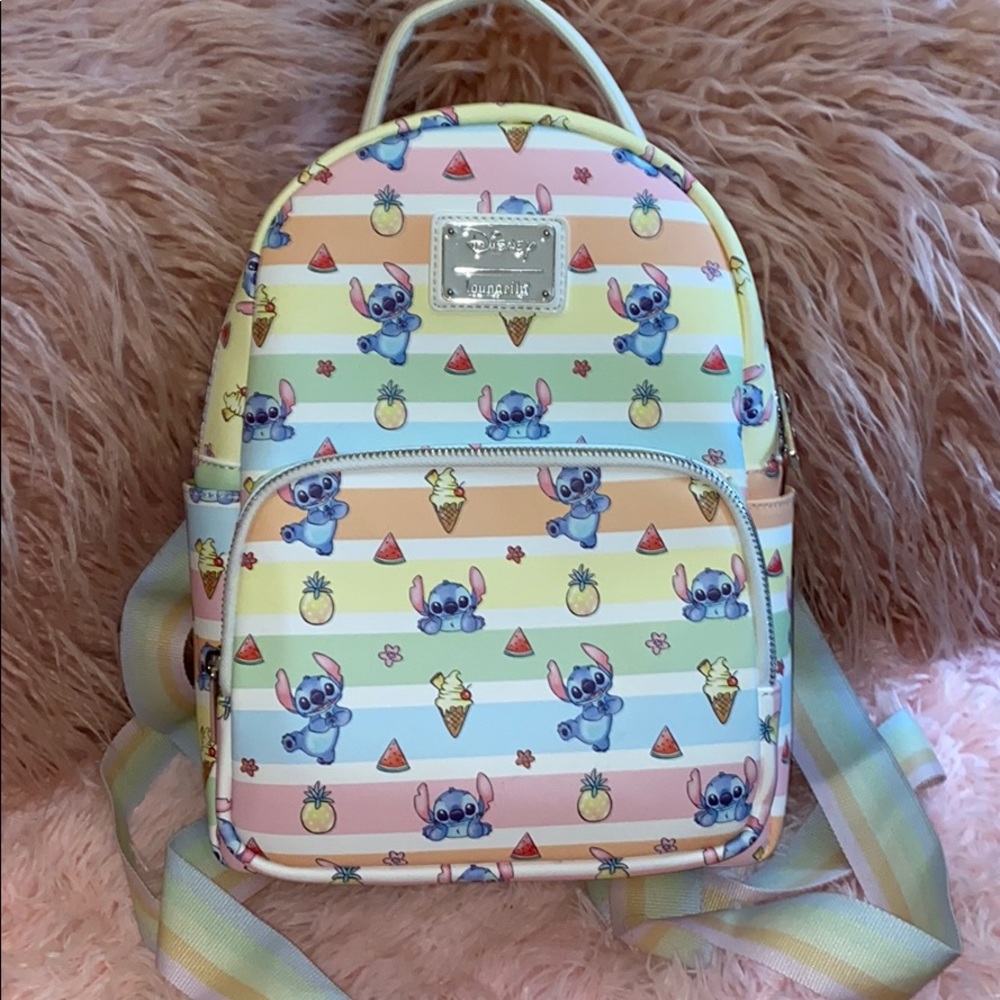 Loungefly Rainbow Stitch Fruit Backpack
